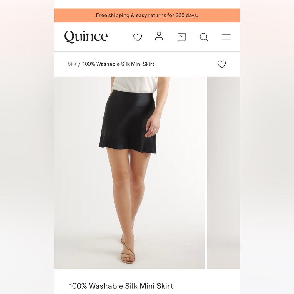 Quince 100% Washable Silk Mini Skirt